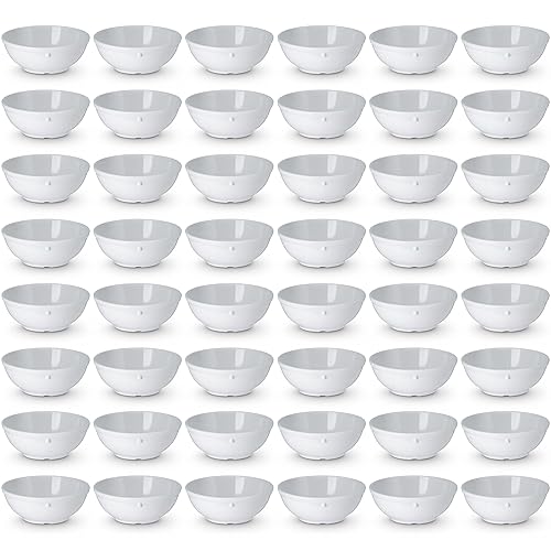 Carlisle FoodService Products Dallas Ware - Cuenco de plástico reutilizable para bufés, hogar y restaurantes, melamina, 16 onzas, color blanco,