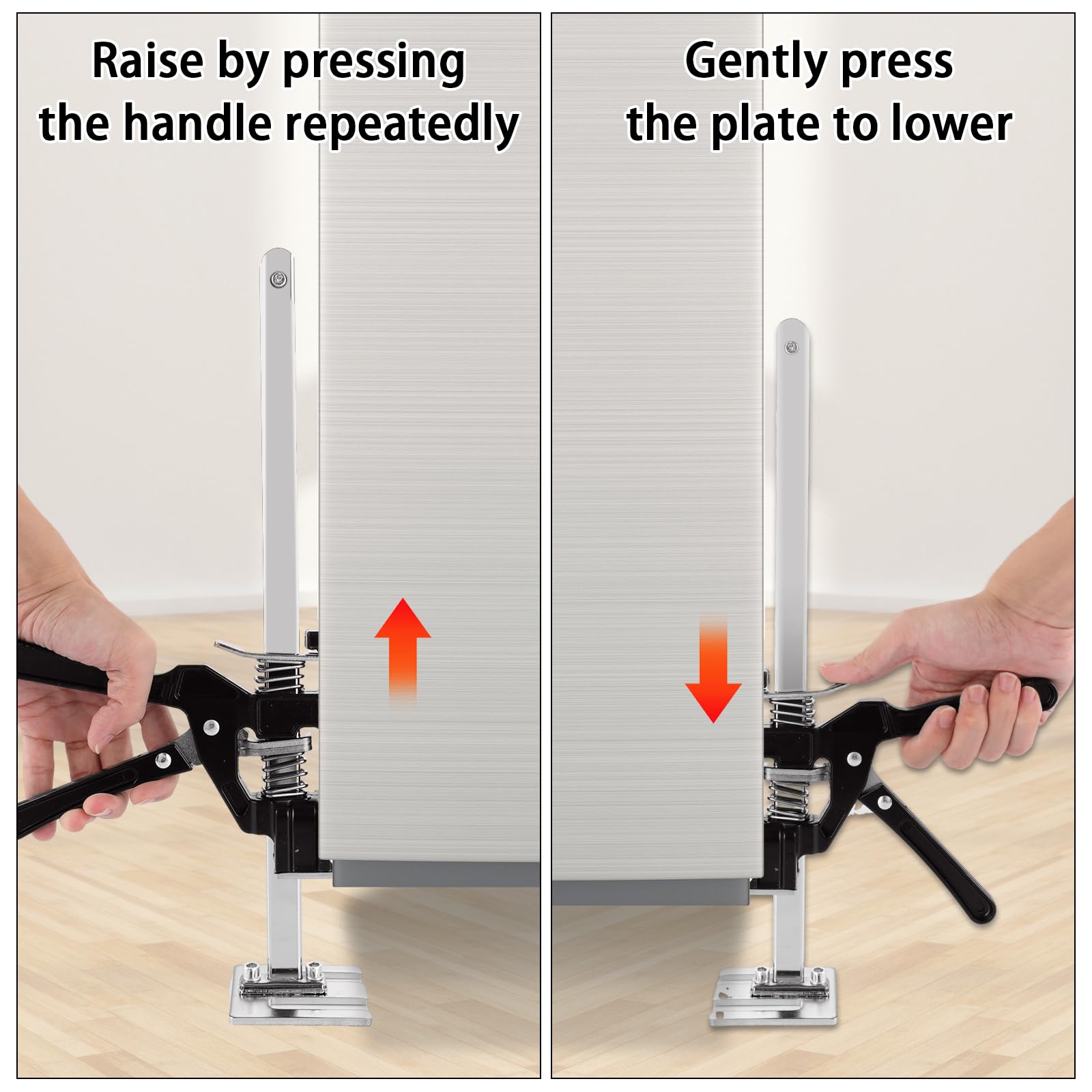 Set di 2 Braccio di 38 cm per Risparmio di Lavoro, Regolatore di Altezza 240 kg, Altezza di Sollevamento 25 cm, Braccio di Sollevamento con Scala, Utensile Manuale per Sollevamento, Piattaforme
