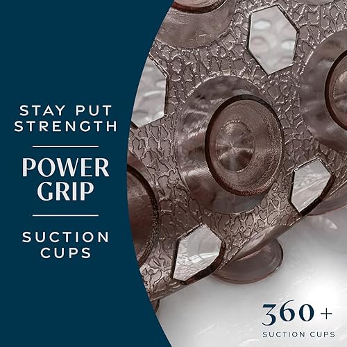 Miniatura 2 de SlipX Solutions Power Grip - Alfombrilla de seguridad para bañera, tecnología de agarre de precisión para una protección más larga, más fuerte y