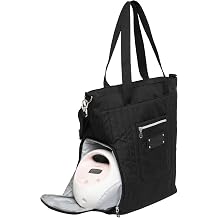 Sarah Wells Suzy Breast Pump Bag Lightweight Portable Pump Tote with Side Pocket for Wearable & Compact Pumps Stylish Pumping Bag with Easy-Clean Interior Ideal for On-the-Go Moms Black