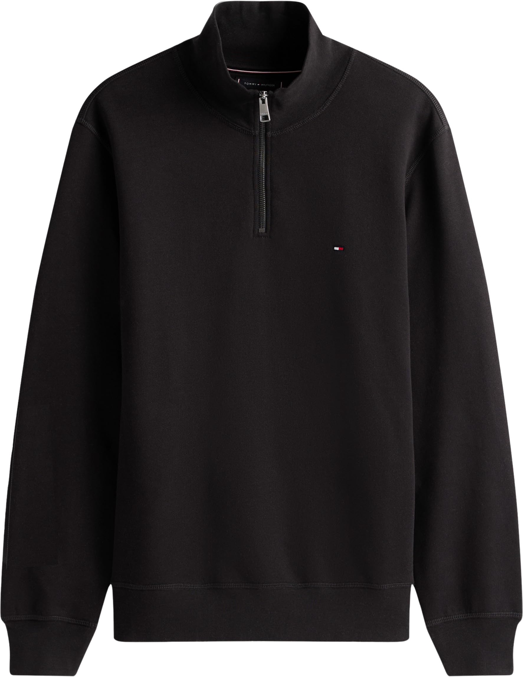 Tommy Hilfiger Uomo Felpa con Cerniera Essential Fleece 1/4 Zip Colletto Troyer