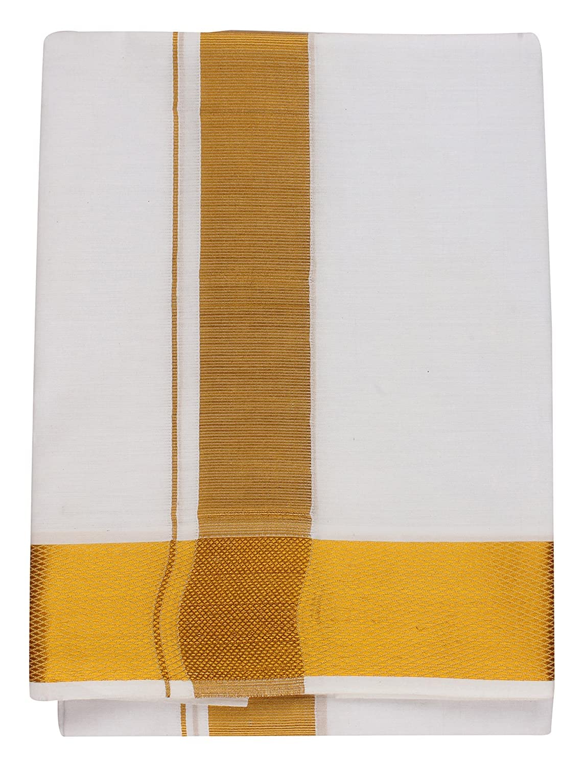 ragini V Men's Cotton Dhoti (White, 2 Meter) Big Zari border-picture-13