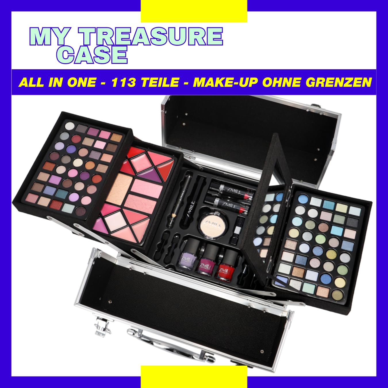 ZMILE COSMETICS MY TREASURE CASE Kosmetikkoffer vegane Kosmetik mit Schminke - Make Up Set für unterwegs, zum Reisen und Verschenken