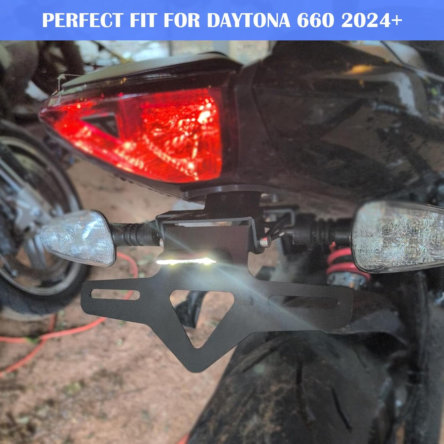For Daytona 660 Tail Tidy Fender Eliminator Kits License Plate Holder Adjustable Bracket Fits For Triump Daytona 660 2024+