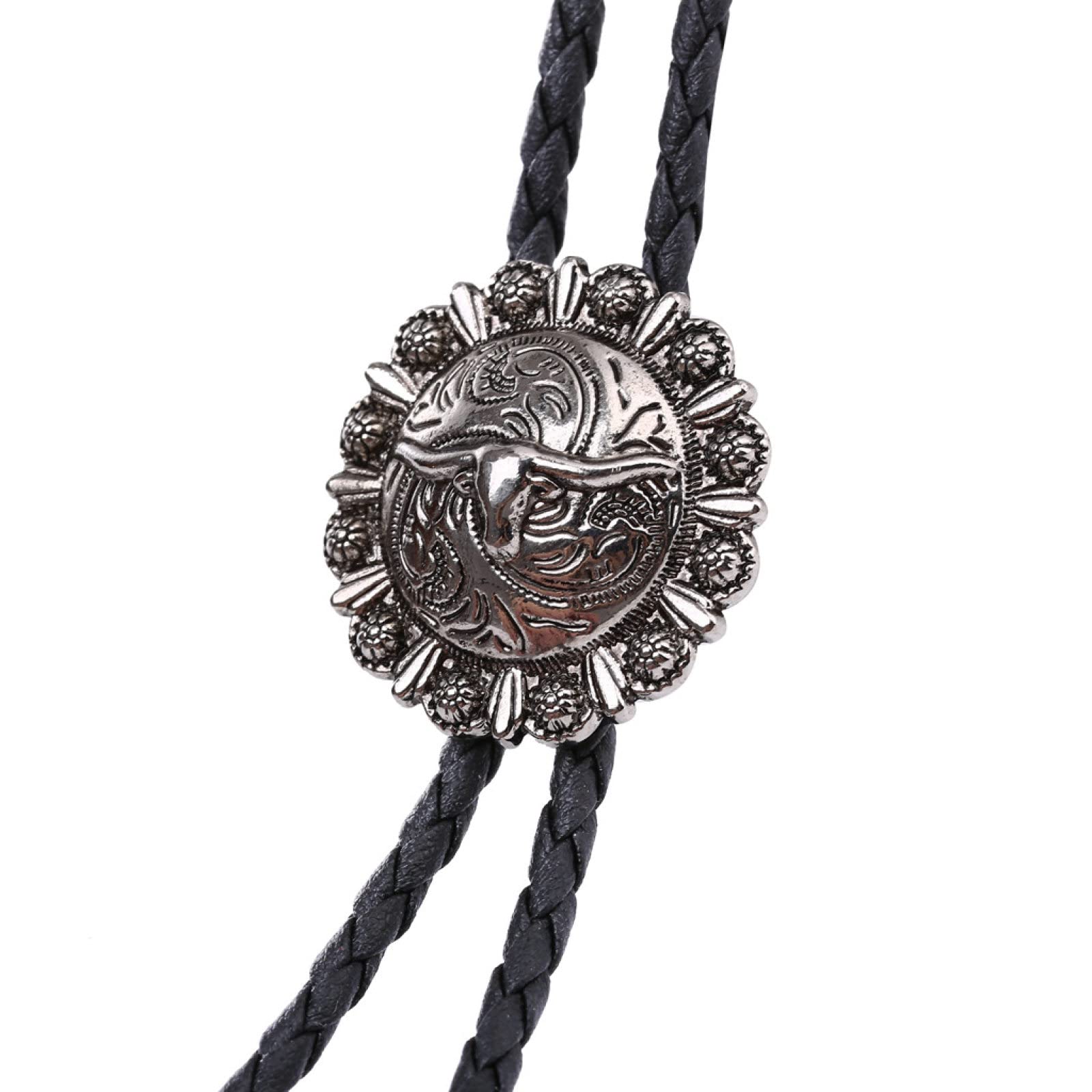 PATIKIL Bolo Tie for Men, Western Cowboy Leather Tie Rice