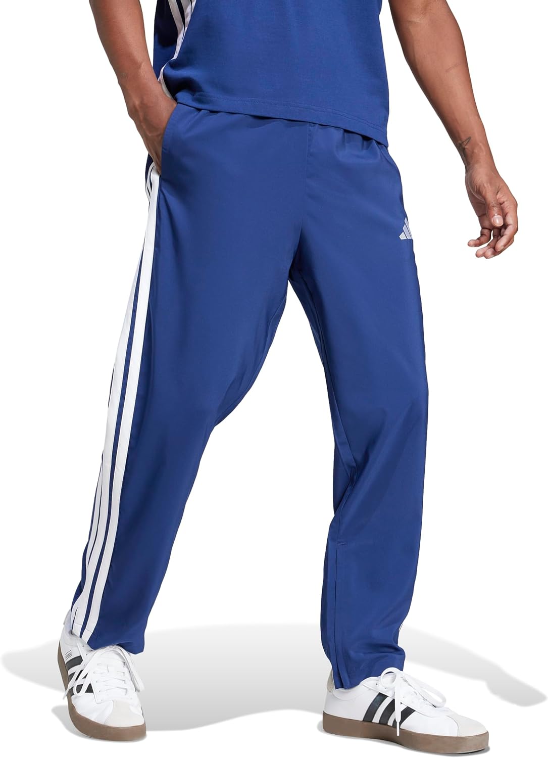 Adidas Mens Essentials 3-Stripes Open Hem Stanford Pants - Image 2