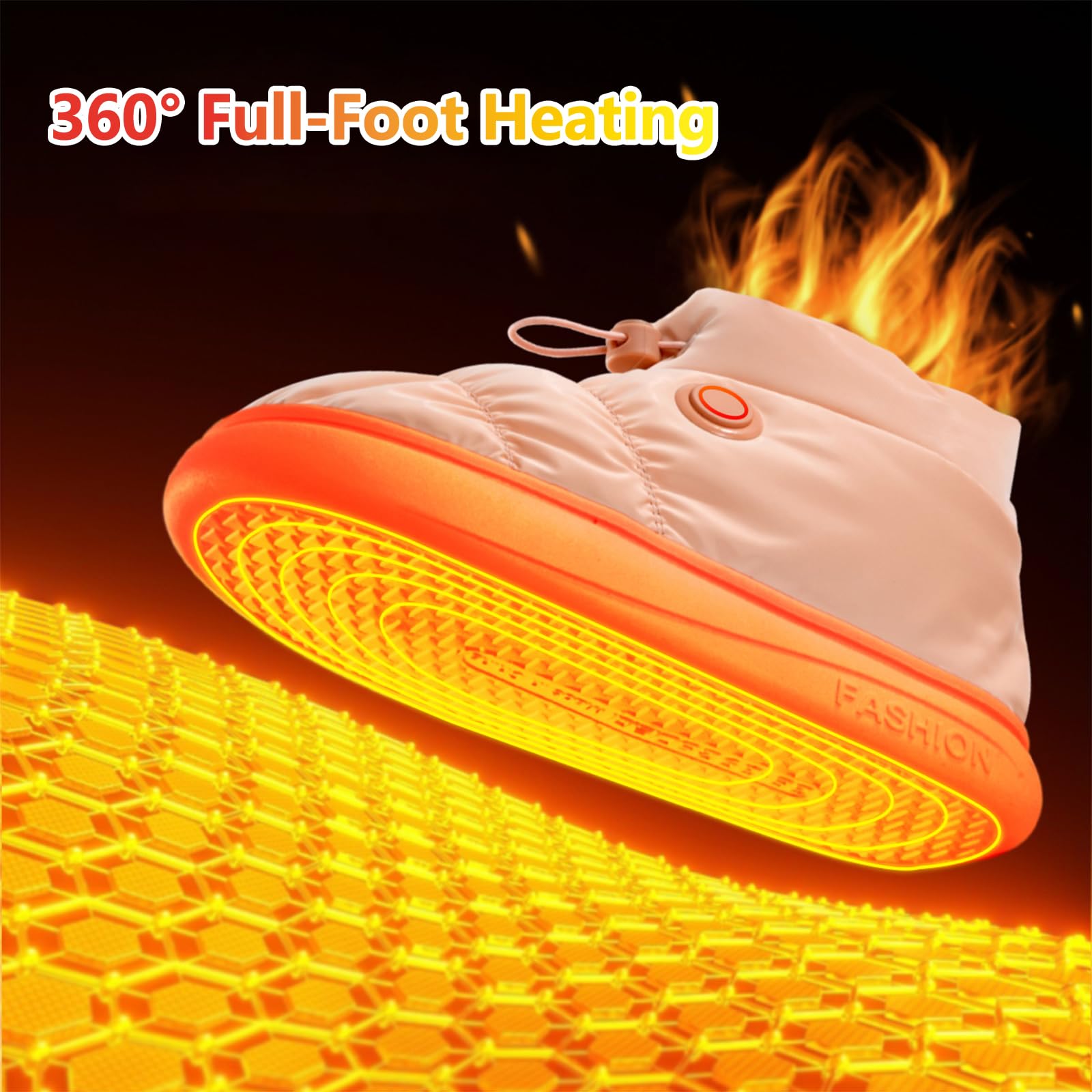 Scarpe Scaldapiedi Riscaldate Elettriche Unisex Inverno Pantofole Riscaldanti Morbido Scaldapiedi Temperatura Regolabile Pantofole Riscaldate Soluzione per Piedi Freddi,B,42/43