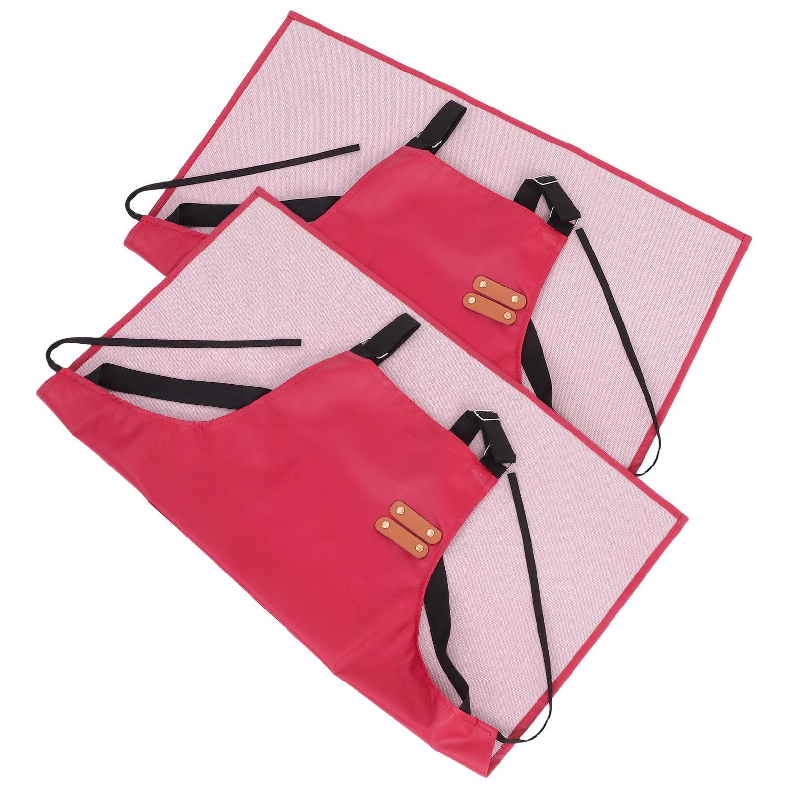 VALICLUD Delantal de Cocina Unisex de Pu y Resistente al Aceite, Ajustable con Bolsillos Prácticos, Pack 2 Piezas para Hombre y Mujer, Adecuado para Cocinar, Hornear y Jardinería