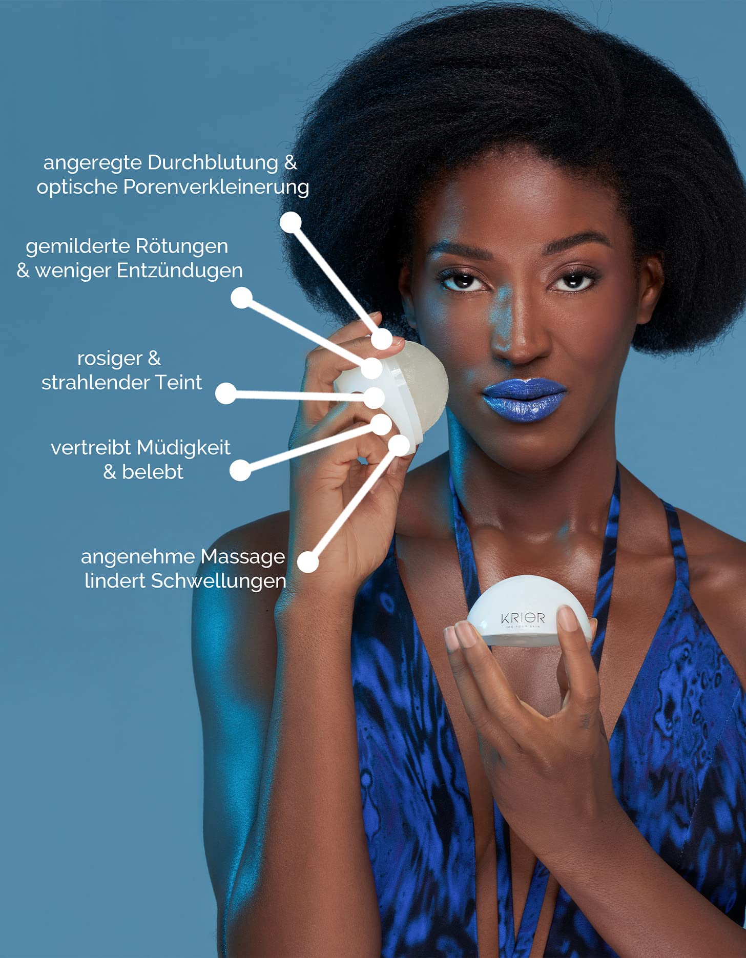 Skin Icing Starter Set, Ice Ball Skincare Set mit Reforcyl, Vitamin C & Hyaluron Serum Made in Germany, Luxus Gesichtspflege Ritual gegen Schwellungen & für Glow, Beauty Set für Frauen & Herren