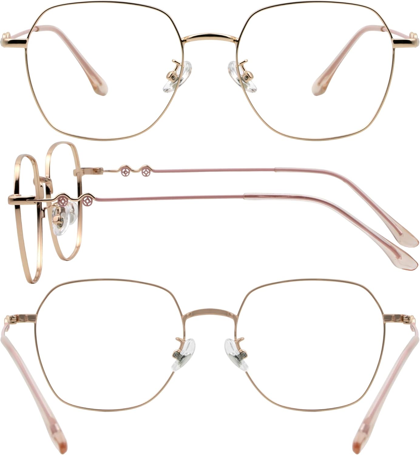 VisionGlobal Bifocal Reading Glasses Blue Light Blocking for Men and Women, Stylish Retro Square - Image 5