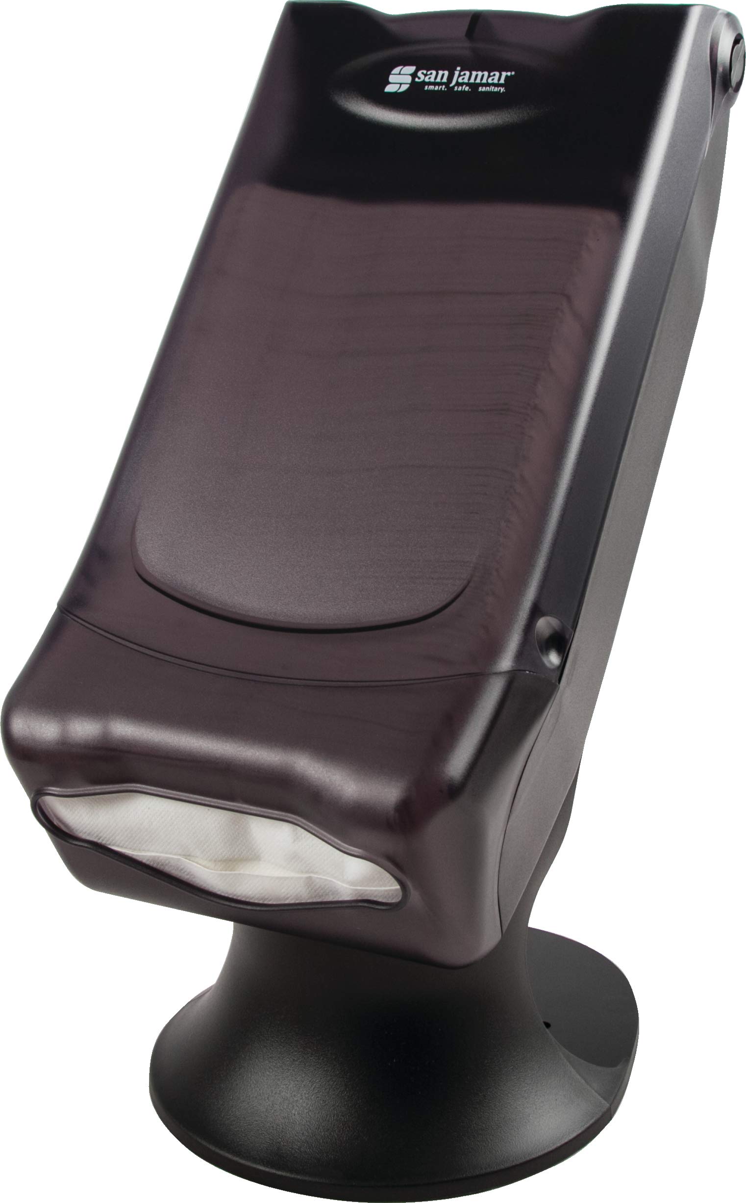 San Jamar H5000S Venue Minifold Control Napkin Dispenser with Stand, 500 Capacity, 8" Width x 17-1/4" Height x 13" Depth, Black Pearl