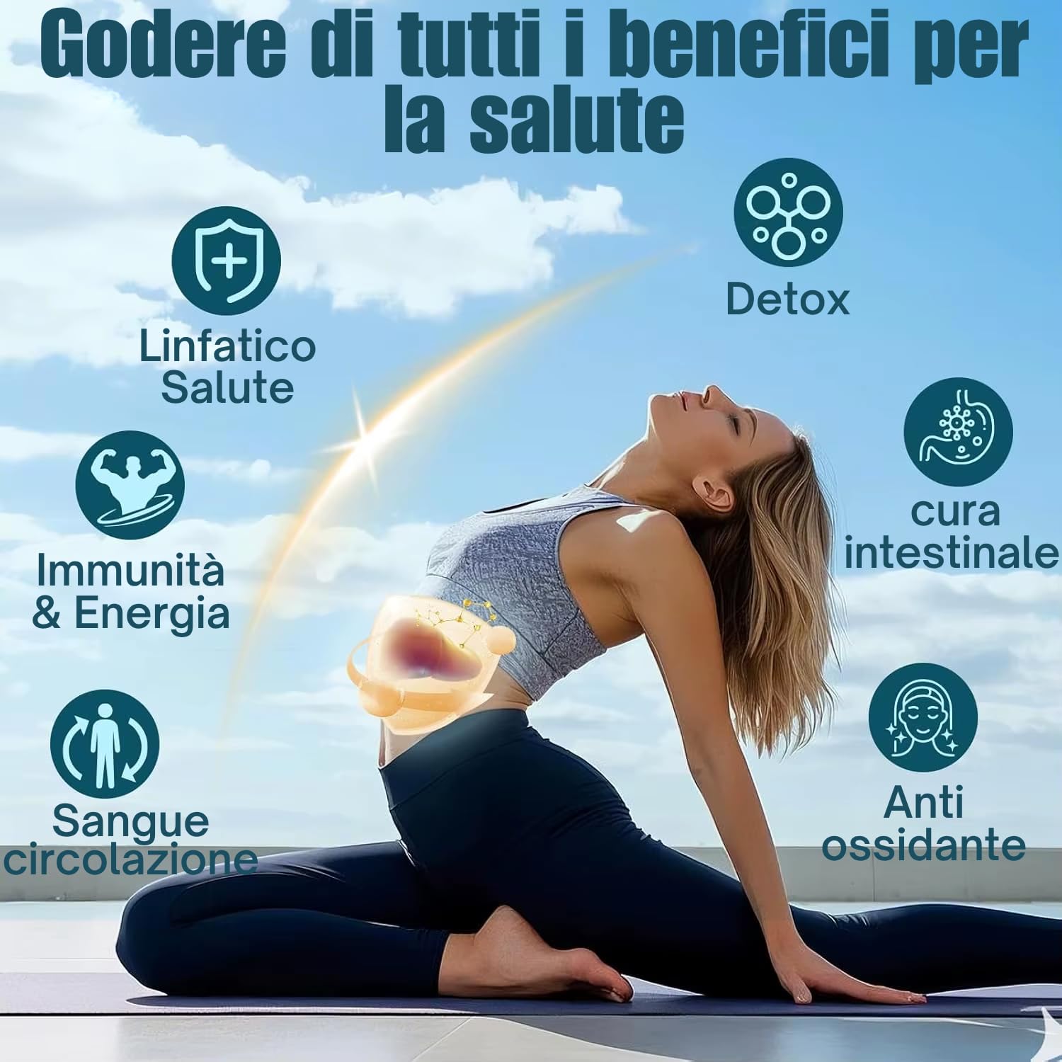 Drenaggio linfatico liposomiale | Circolazione sanguigna, flebite, pressione sanguigna | Detox con echinacea | Assorbimento del 98% da parte dell'organismo | 60 ml