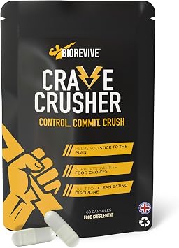 BioRevive Crave Crusher   Appetite Suppressant with 5-HTP, Glucomannan, Green Tea, Chromium & Black Pepper for Craving Control, Metabolism Support & Weight Management