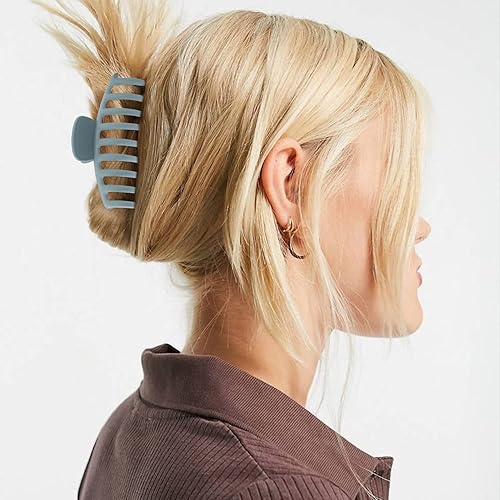 Miniatura 3 de 10 pinzas de pelo grandes, pinzas de pelo mate de sujeción fuerte, pinzas cuadradas para cabello grueso y fino, pinzas de pelo de plátano para