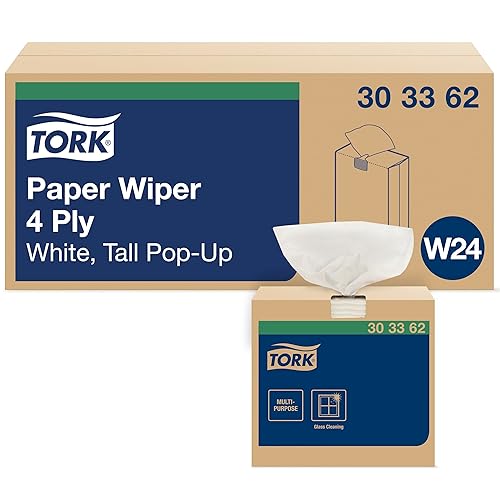 Tork Limpiaparabrisas de papel blanco autoservicio, caja emergente, 8 x 125 hojas, 303362