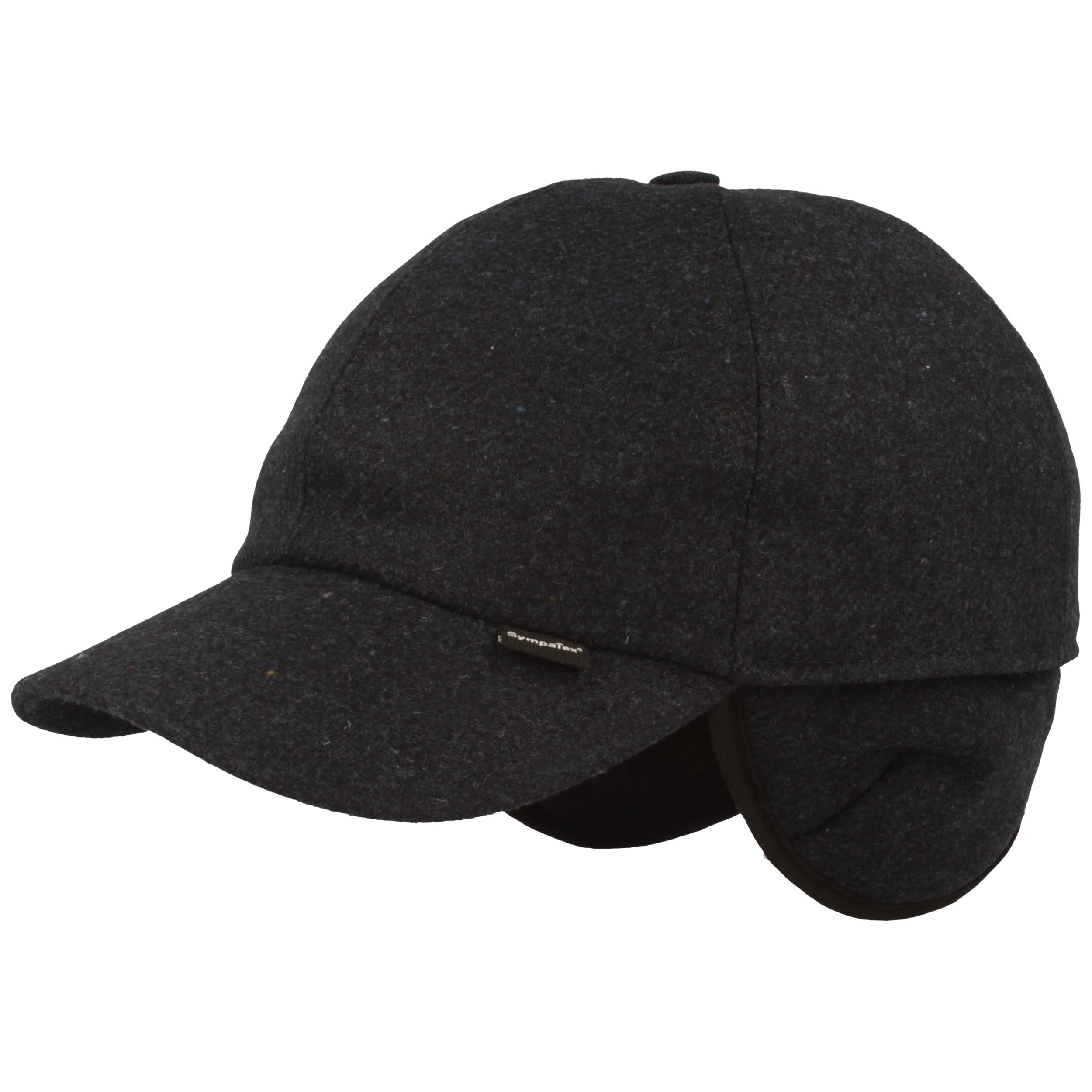Breiter Gorra de béisbol de invierno para hombre, con membrana Sympatex y orejeras abatibles, de lana con forro interior suave, azul marino 64, azul, 64