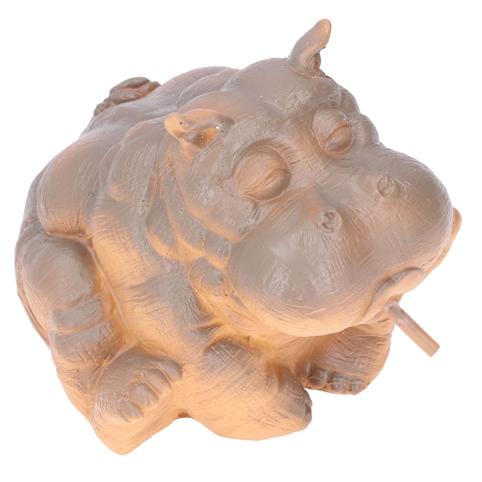 Statue de fontaine de jardin avec apparence d'hippopotame en résine