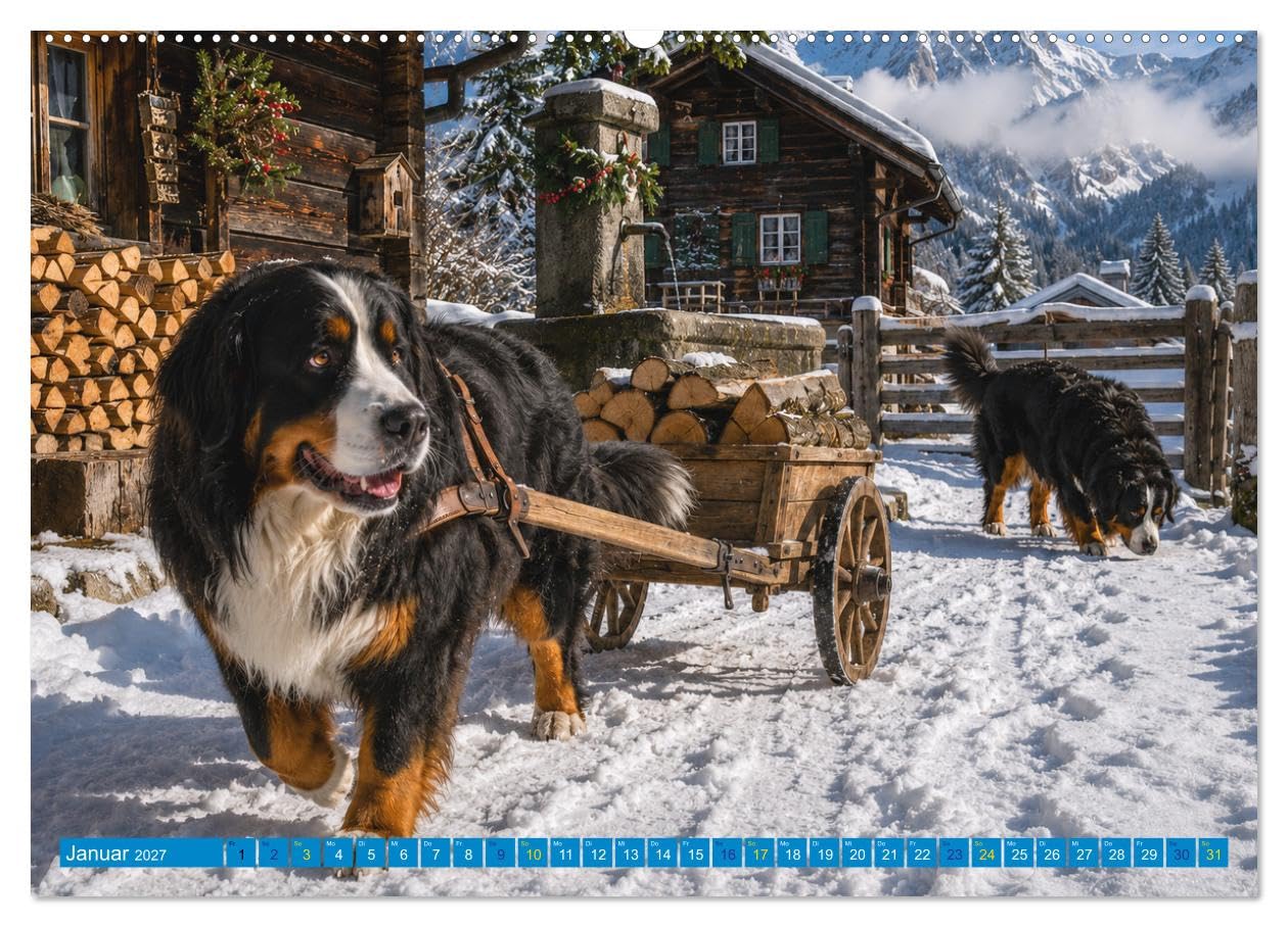 CALVENDO · Hunde in ihrer Welt (Kalender 2027) | DIN A2 Querformat · Premium-Wandkalender · 13 Hunderassen in eindrucksvollen Landschaften