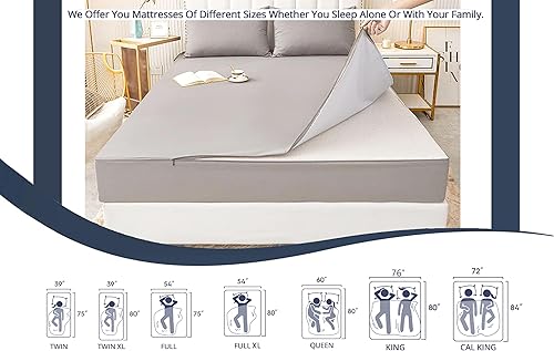 Miniatura 9 de Sábana bajera con cremallera, incluye 2 sábanas con cierre y 1 base de sábana bajera, hasta 16 pulgadas de profundidad, tamaño Queen, con