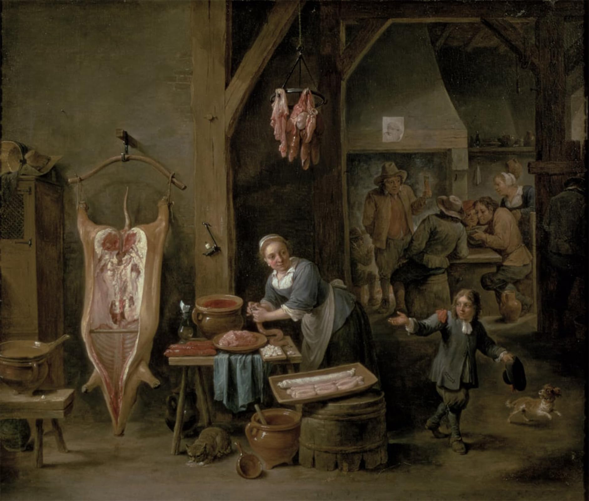 Art mural impression tableaux graffiti de David Teniers toile 60x90