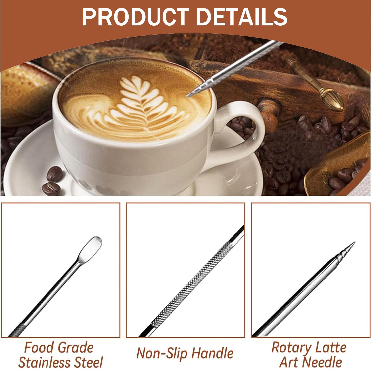 Set di 22 tamper caffè da 51 mm, set da 22 pezzi, set da barista con pressa per espresso, mescolatore per caffè, cucchiaio, brocca per schiuma, tappetino per espresso, penna e stencil