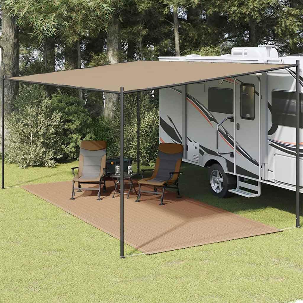 vidaXL Zeltteppich Vorzeltteppich Campingteppich Vorzeltboden Zeltboden Camping Teppich Wohnwagen Terrasse Outdoor 250x500cm Taupe HDPE