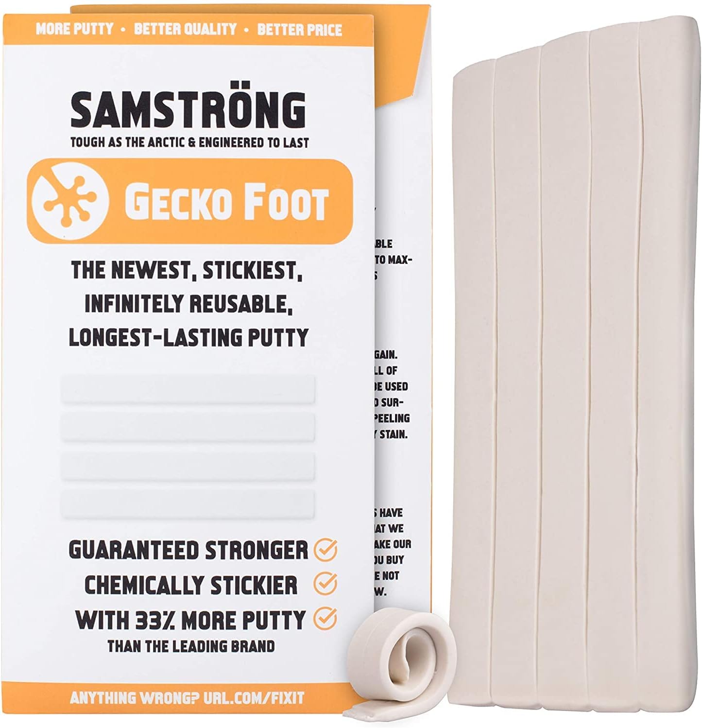Sticky Tack - Samstrรถng Gecko Foot Putty - The Perfect Wall Putty for Hanging Things Around the House