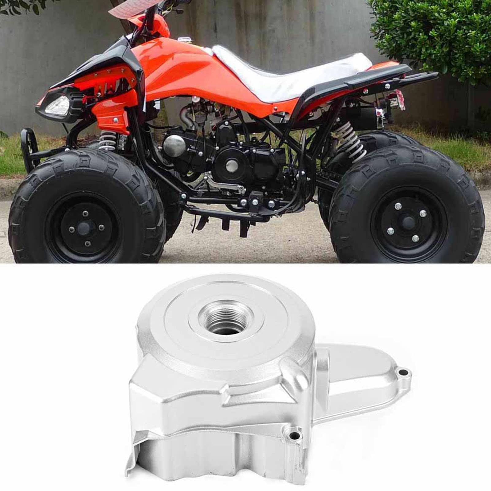 Motor Motorabdeckung, Aluminiumlegierung Top Mount Anlasser Motordeckel Gehäuse für 110ccm 125ccm Pit Quad Dirt Bike ATV
