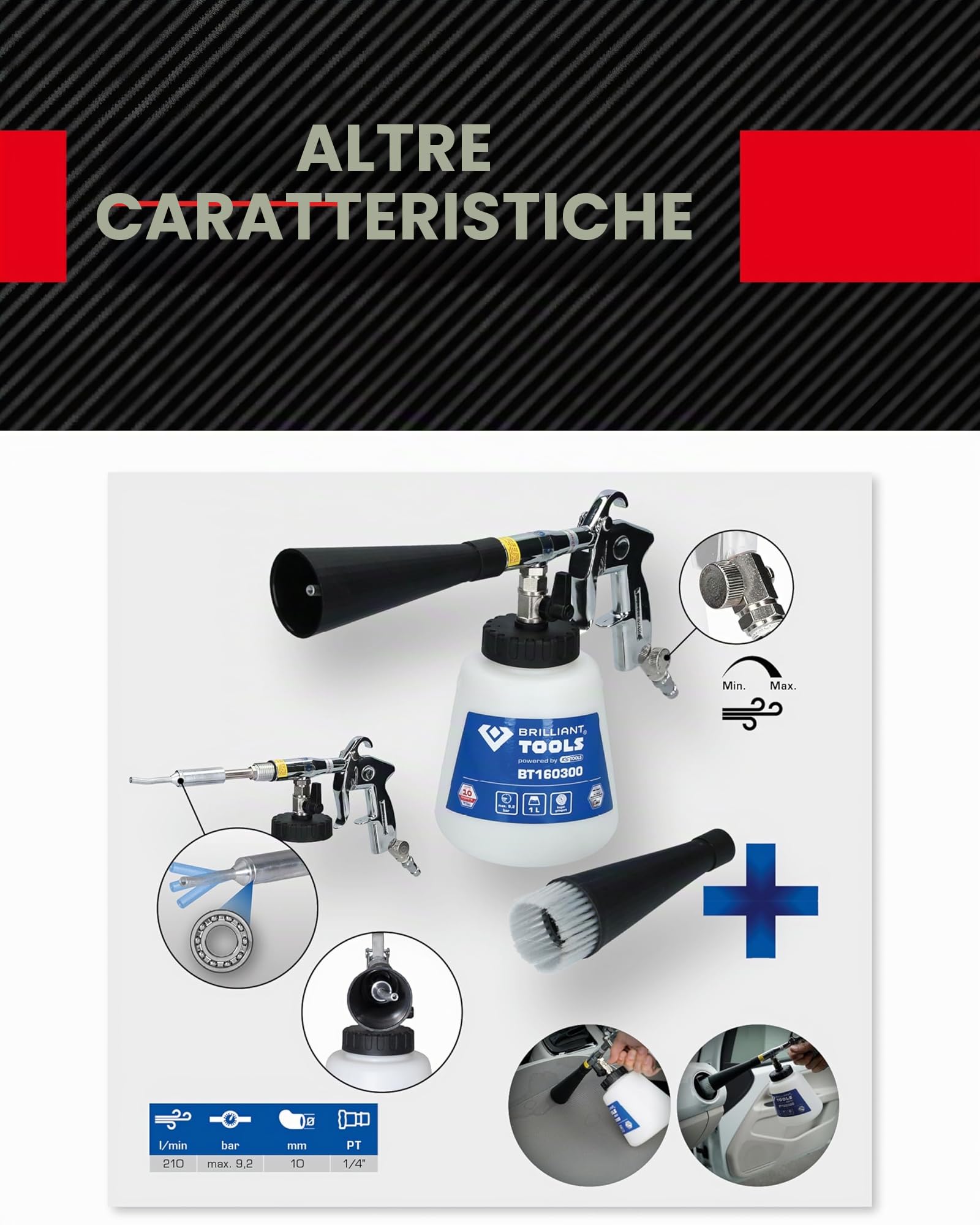 Brilliant Tools BT160300 Pistola di lavaggio ad aria compressa