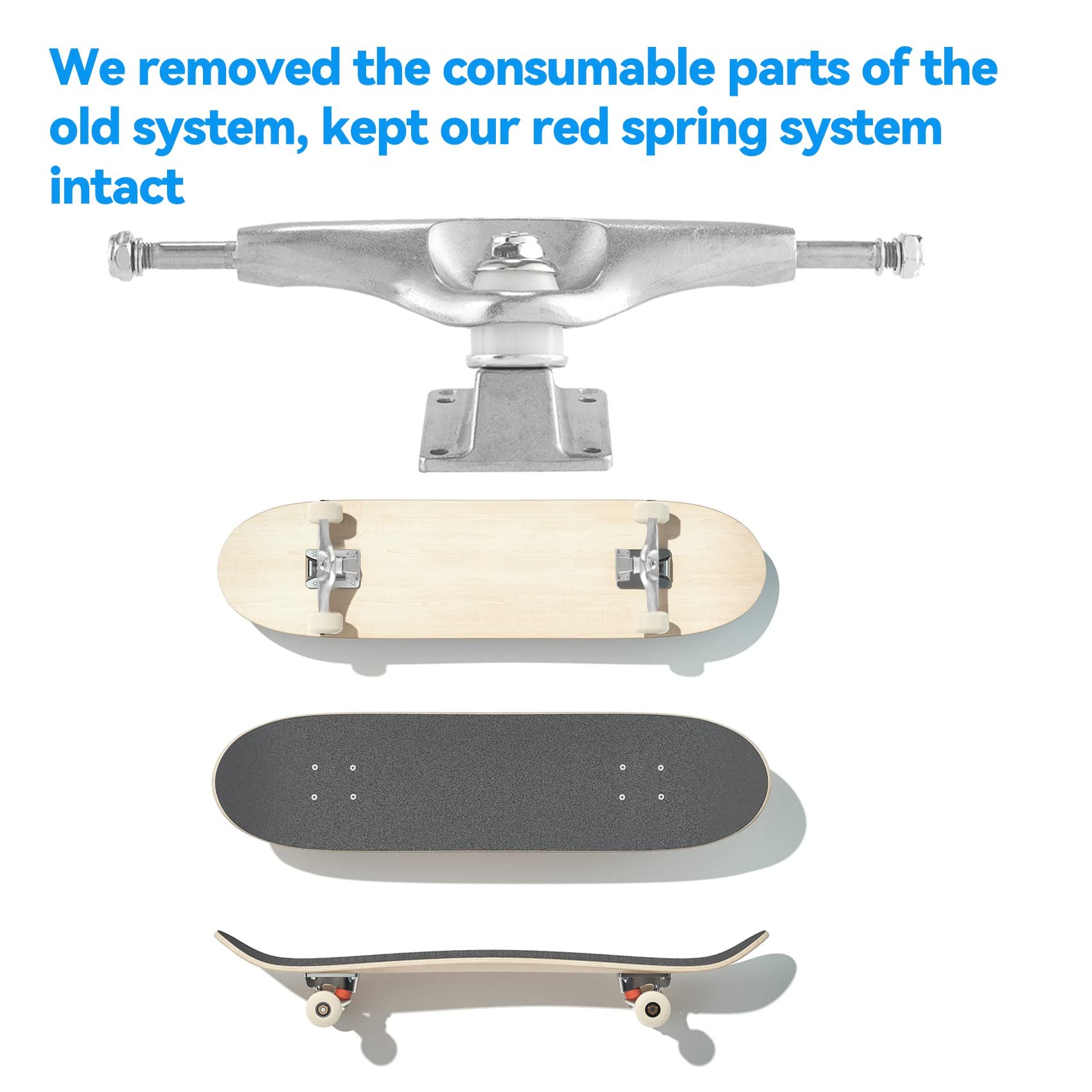 Land Surfen Adattatore Surfskate Rosso Per Skateboard – Asse Per S6 Con Set Di Guarnizioni, In Alluminio, Per Rider Oltre 50 Kg - 2