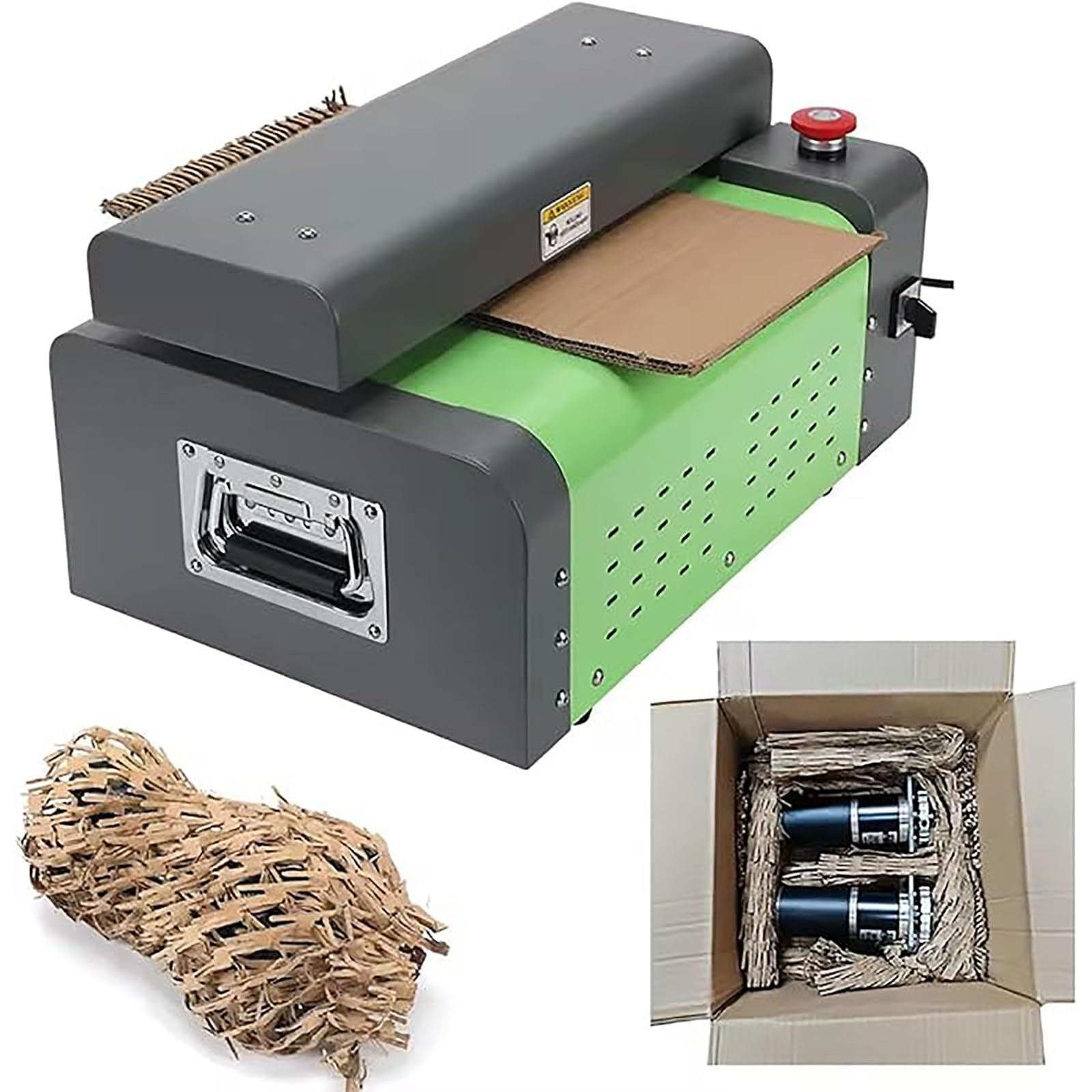 JKJZSALJ Crepe Paper Honeycomb Cardboard Cutting Small Waste Paper Box Shredder, Kraft Corrugated Paper Pad Expansion