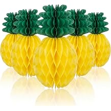 Luau Party Decorations - 5 PCS Pineapple Honeycomb Table Centerpieces for Hawaiian Themed Birthday Party Favors Supplies | Tropical Party Decorations for Summer Beach Pool