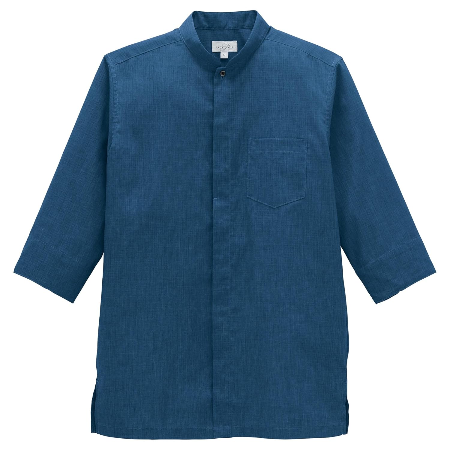 スタンドカラー和シャツ FB4573U ブルー M