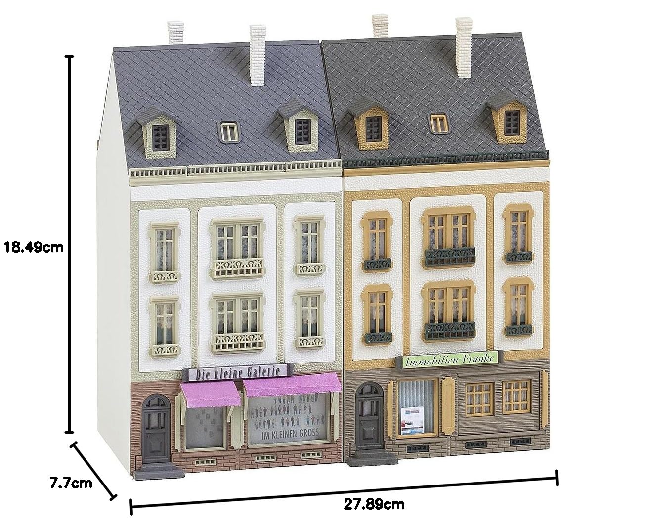 Faller FA 232386-2 Casas adosadas Beethovenstraße, Accesorios para el Modelo de ferrocarril, construcción de maquetas, 18,5 x 7,7 x 27,9 cm