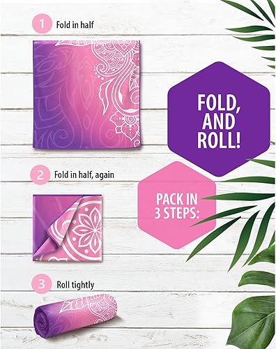 Vista 114 de VENTURE 4TH Toalla de playa de microfibra: secado rápido, compacta, sin arena, absorbente, a prueba de arena y ligera, perfecta para camping, playa