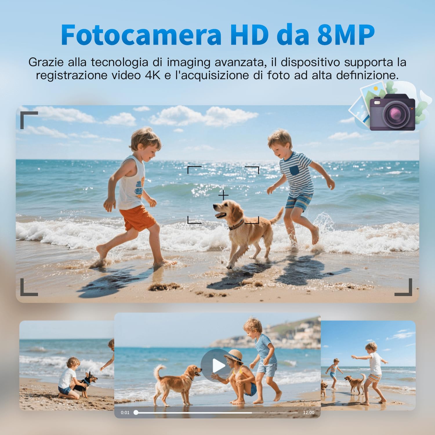 Occhiali intelligenti da 32 GB con intelligenza artificiale, dotati di fotocamera 4K con stabilizzazione dell'immagine, registrazione video e traduzione in tempo reale, lenti fotocromatiche