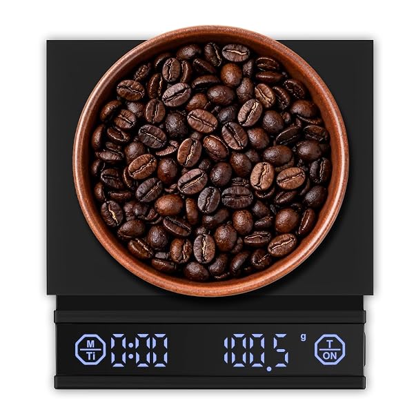 MULBEVD Kaffeewaage mit Timer, 0,1g Feinwaage für Espresso