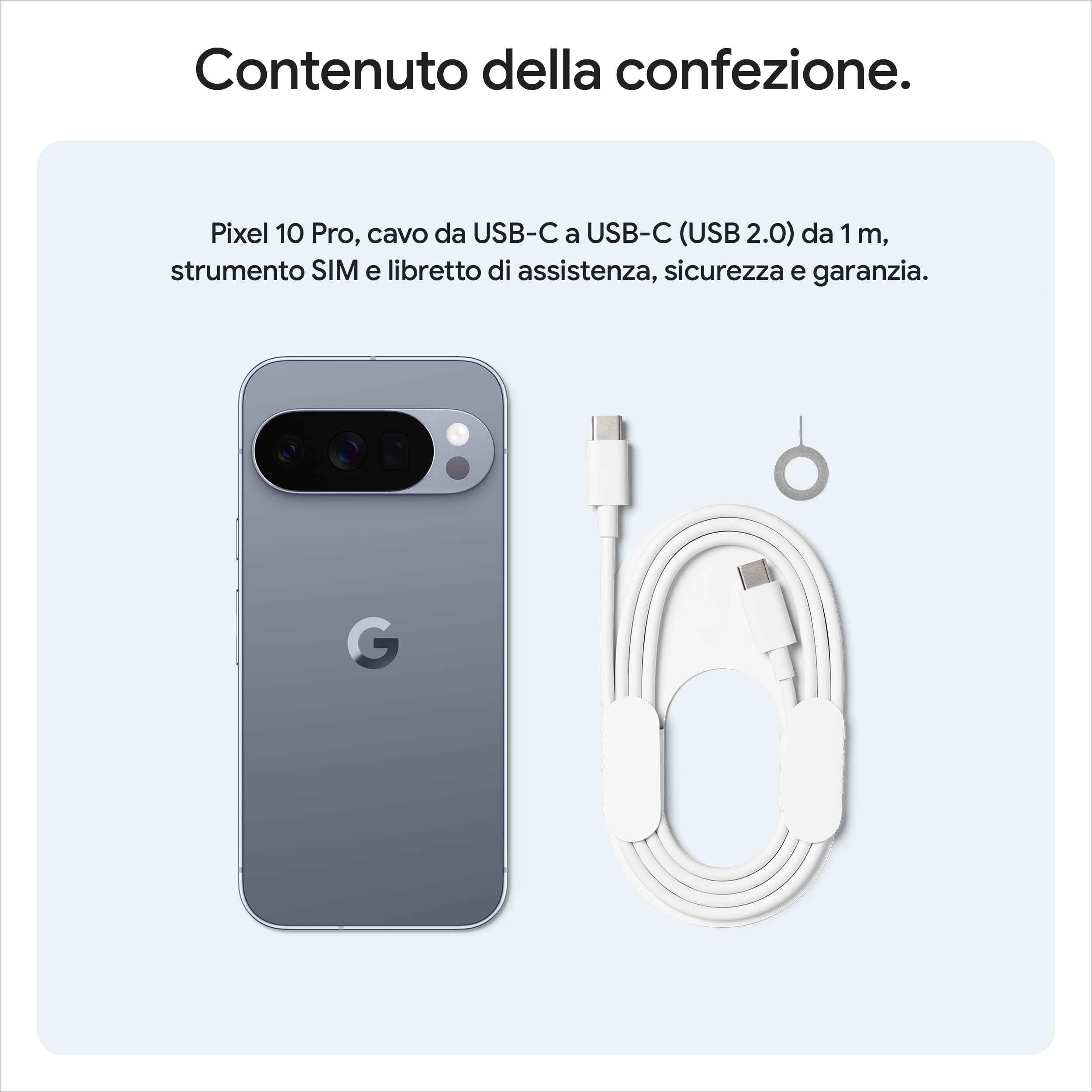 Google Pixel 10 Pro - Smartphone Android sbloccato con Gemini, sistema a tripla fotocamera posteriore, autonomia di oltre 24 ore e display Super Actua da 6,3" - Grigio argento, 128GB