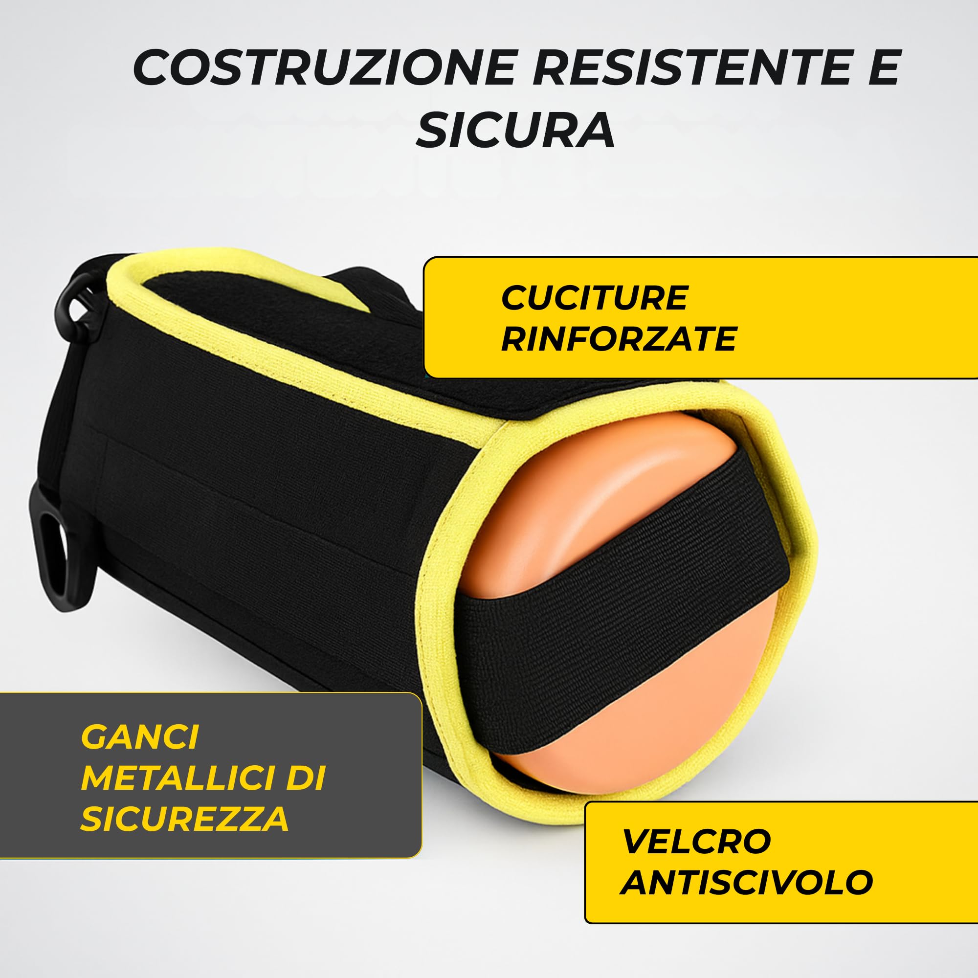 Borsa Magnetica Palestra | Borsetta Magnetica Palestra | Snapfit magnetic bag | custodia termica in neoprene per bottiglia d’acqua con tracolla e porta cellulare, compatibile con tutti i formati.