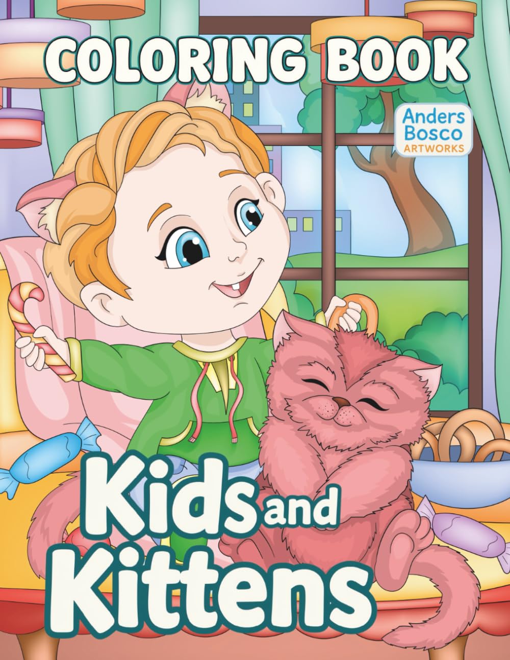 Kids and Kittens Coloring Book: Color, Relax & Play | 30 Adorable Kids and Playful Kittens in Everyday Scenes to Color | Fun and Creative Art for ... & Wholesome Creative Fun | Heartwarming Fun