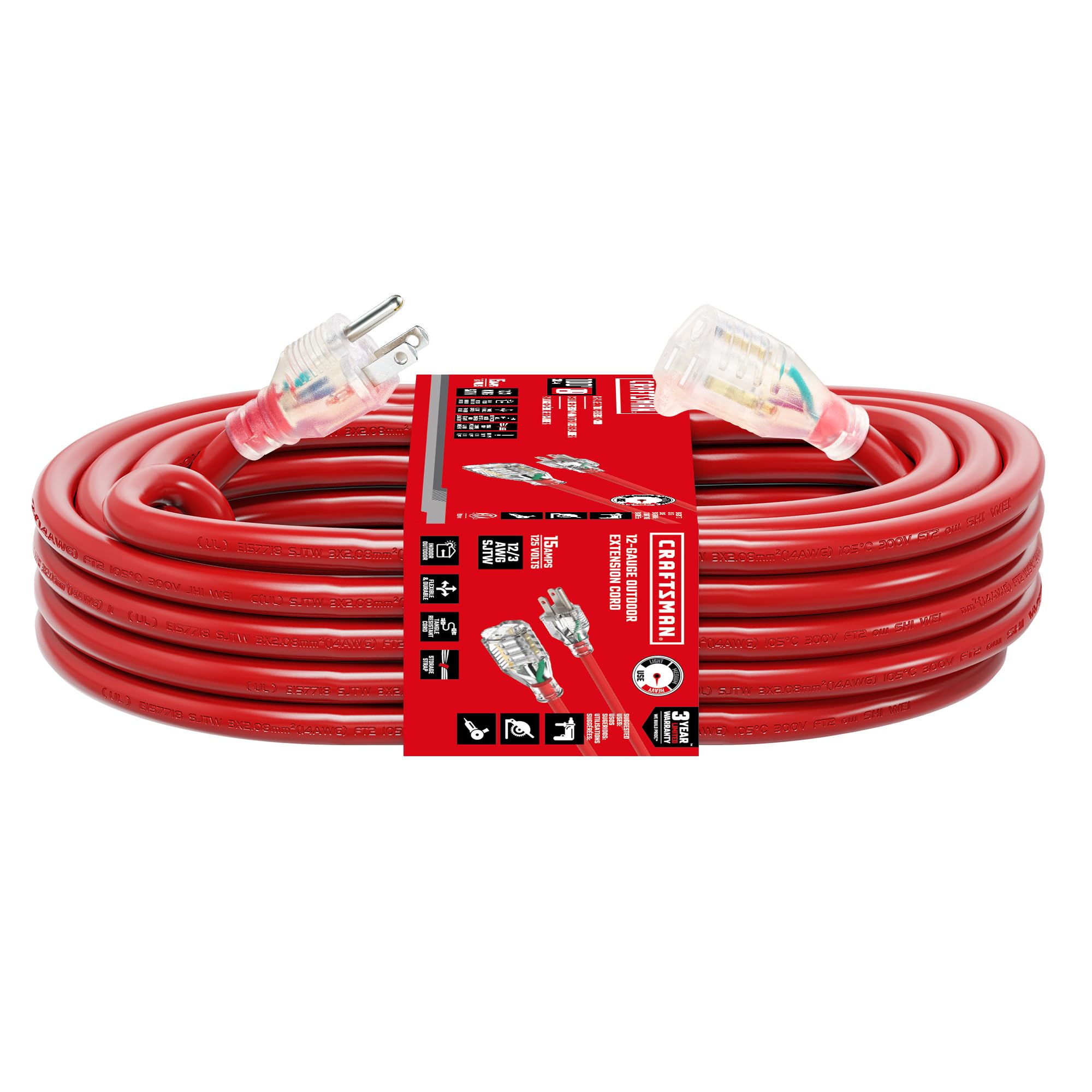 CRAFTSMAN 100 ft 12/3 Extension Cord
