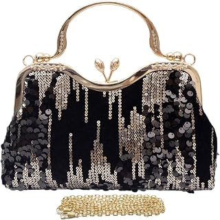 1920s Flapper Handbag Evening Clutch Bag for Wedding Cocktail Dance Party Roaring 20s Gastby Beaded Bag