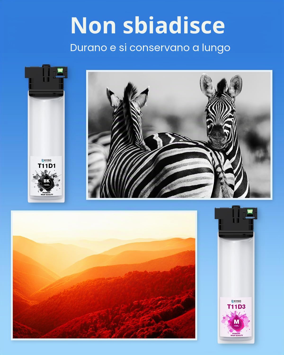 Skydo Cartucce d'inchiostro T11D ad alta capacità, compatibili con Epson T11D1, T11D2, T11D3, T11D4 per Workforce-Pro WF-C5390DN, WF-C5390DW, WF-C5390DW BAM, WF-C5890DW, WF-C5890DWF BAM