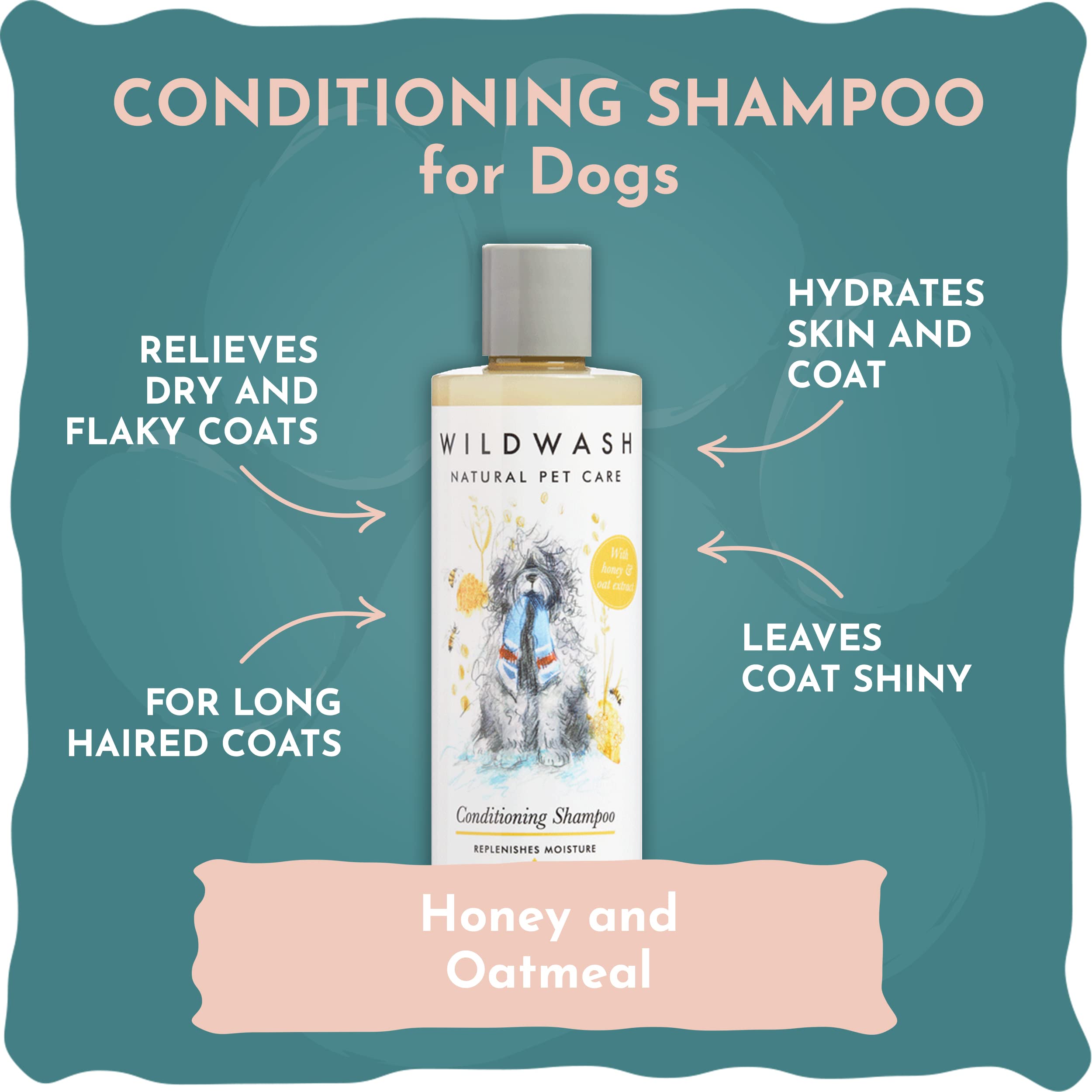 Conditioning Shampoo 250ml and Conditioner for sensitive Skin 250ml Set, Hydrates Against Dry Flaky Skin - Image 3