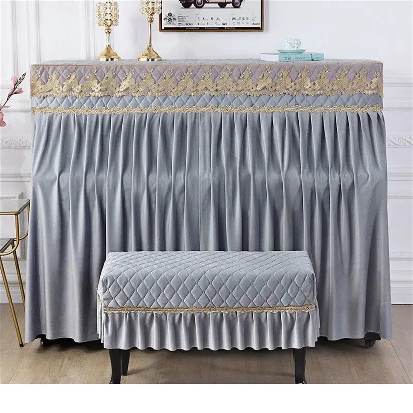 Copertura completa for pianoforte, telo in tessuto, copertura antipolvere for, mezze coperture in for(Color-04,153x35cm Cover)