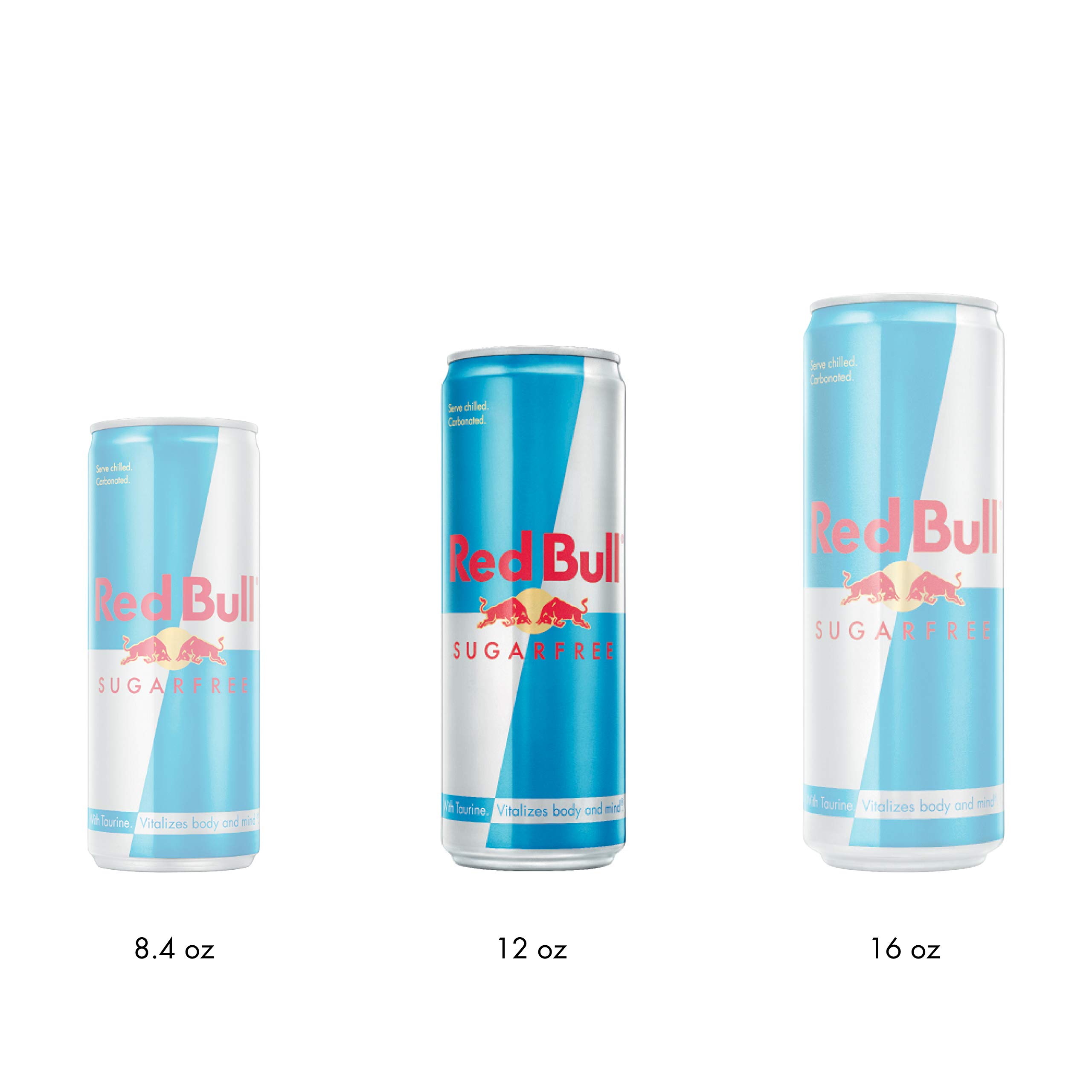 Red Bull Sugar Free and Original Energy Drink Bundle, 12 and 8.4 Fl Oz Cans