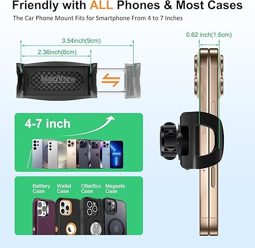 Miniatura 6 de Soporte de teléfono para automóvil, rotación de 360 grados, soporte de teléfono para tablero de automóvil, soporte multifuncional para teléfono