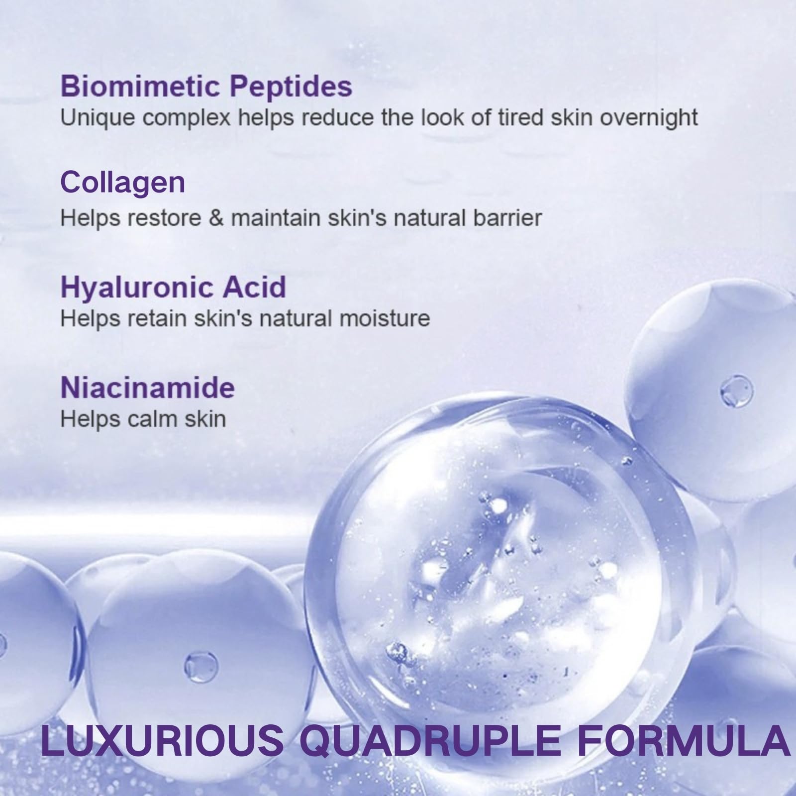 Skin Renewing Night Cream, Peptide Moisturiser for Dry & Sensitive Skin - Image 2