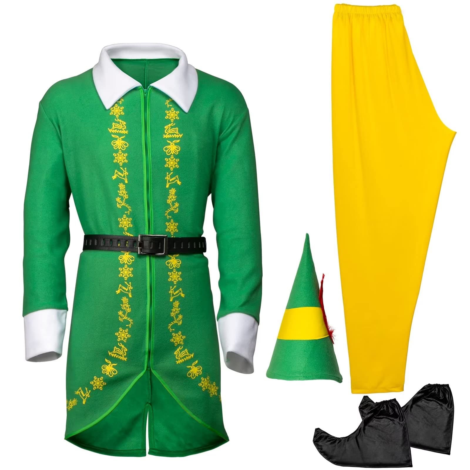 Elf Costume Adult Green and Red