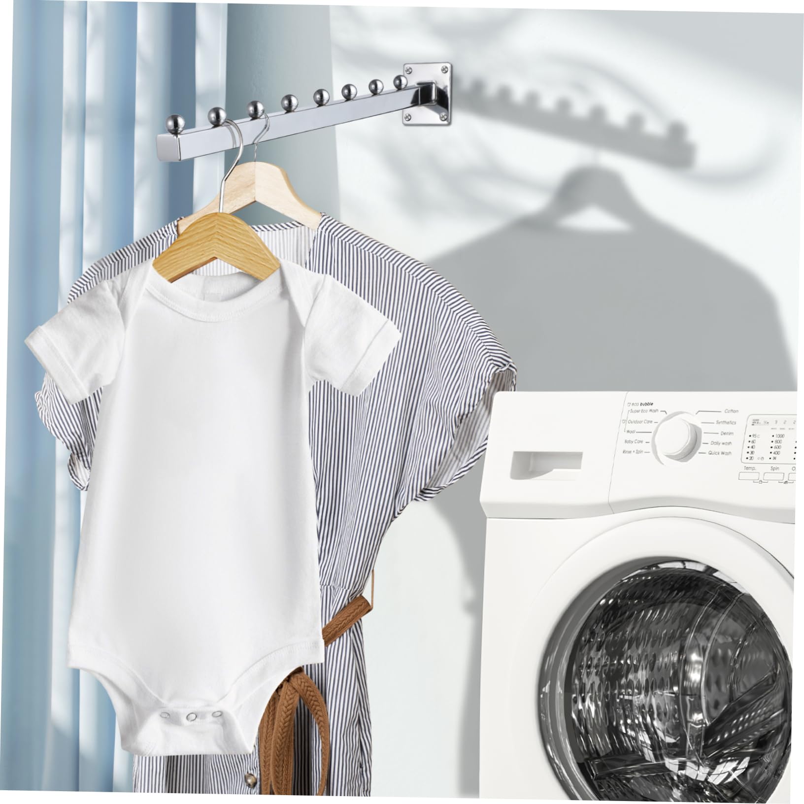 MUSISALY 5 Pcs Folding Clothes Hanger Rack Coat Hooks Clothes Wall Clothes Hanger Wall Clothes Mounted Drying Clothes Rack Hangers Wall Mounted Clothes Rack Clothes Wall Rack Iron